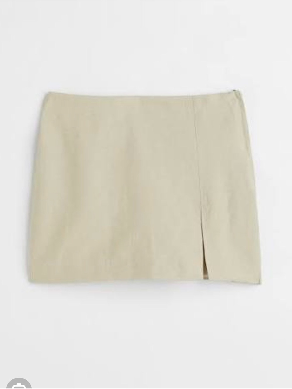 H&M Linen Mini Skirt - Light Beige